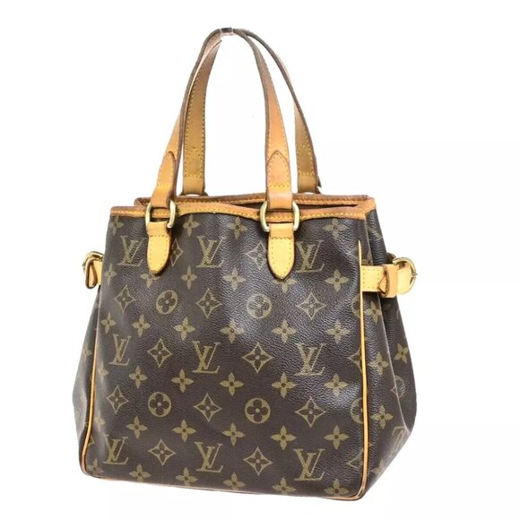 LOUIS VUITTON Logo Batignolles Hand Tote Bag Monogram Brown - Picture 1 of 14